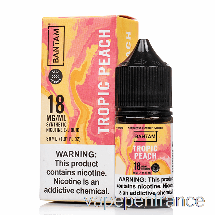 Pêche Tropicale - Sels Bantam - Stylo Vape 30 Ml 18 Mg